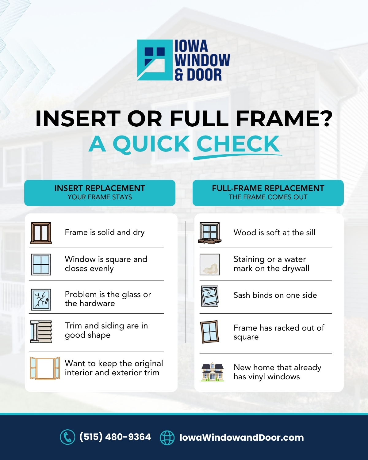Insert vs full-frame window replacement check