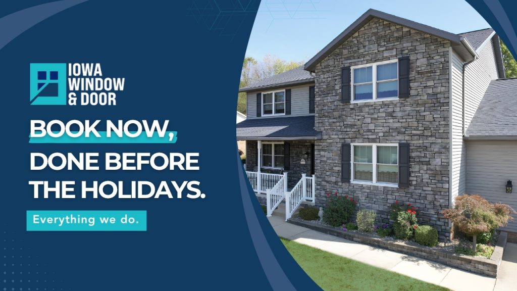 Stone home with new replacement windows